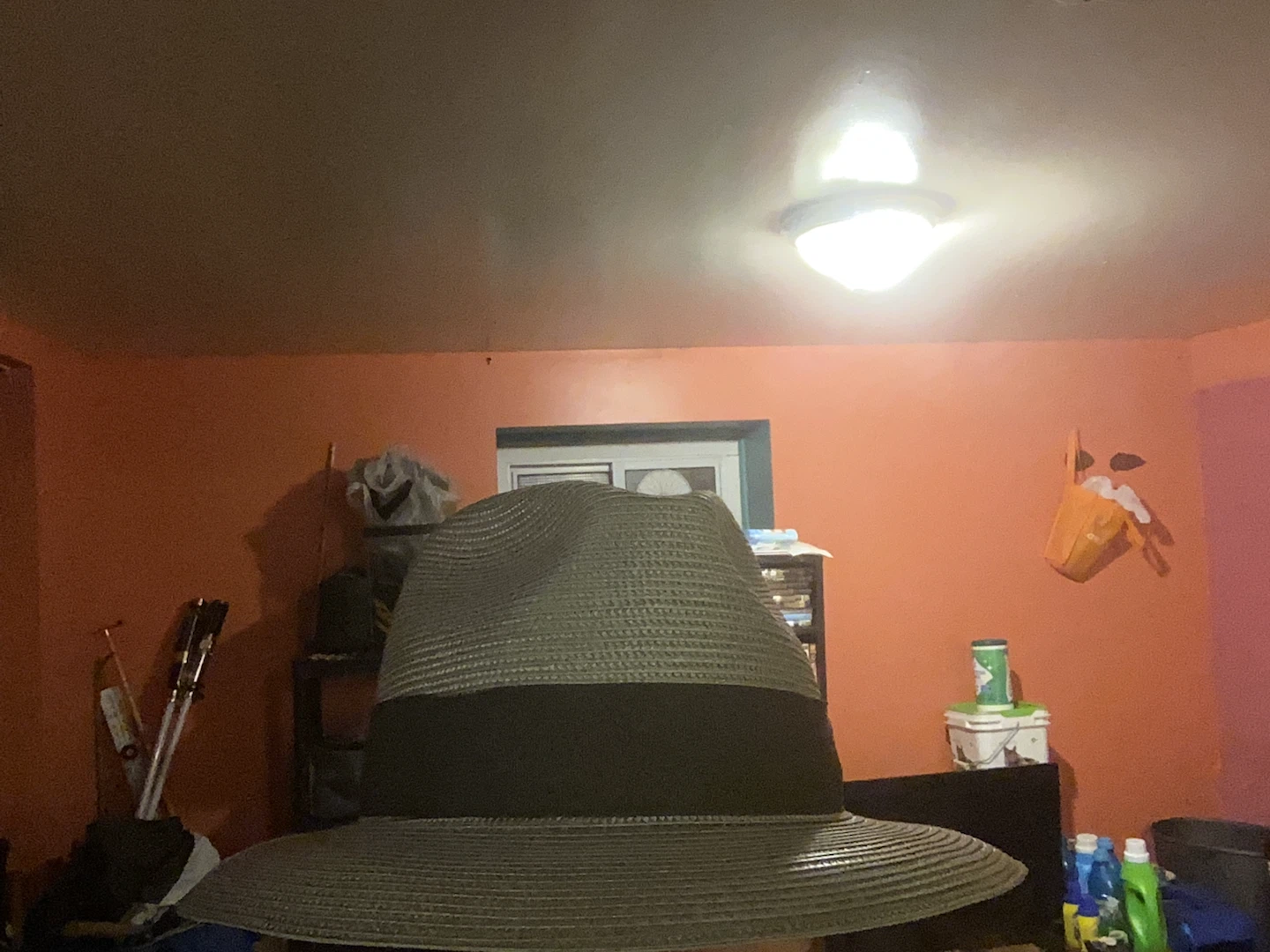 Gray Straw Fedora Hat - photo 2