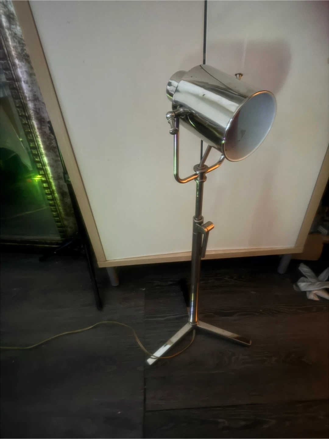 Chrome Tripod Floor Lamp