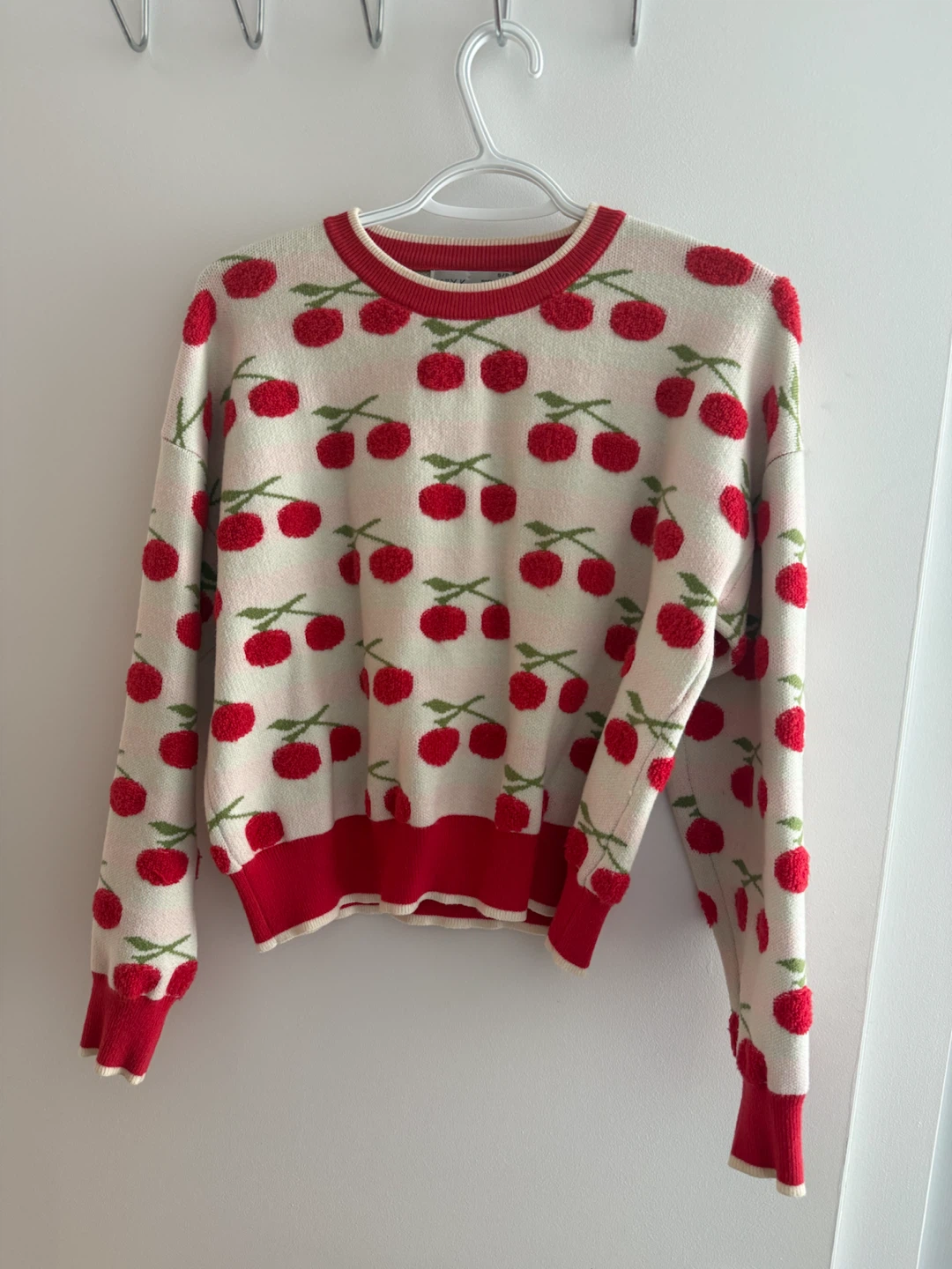 Kaily K Cherry Print Sweater