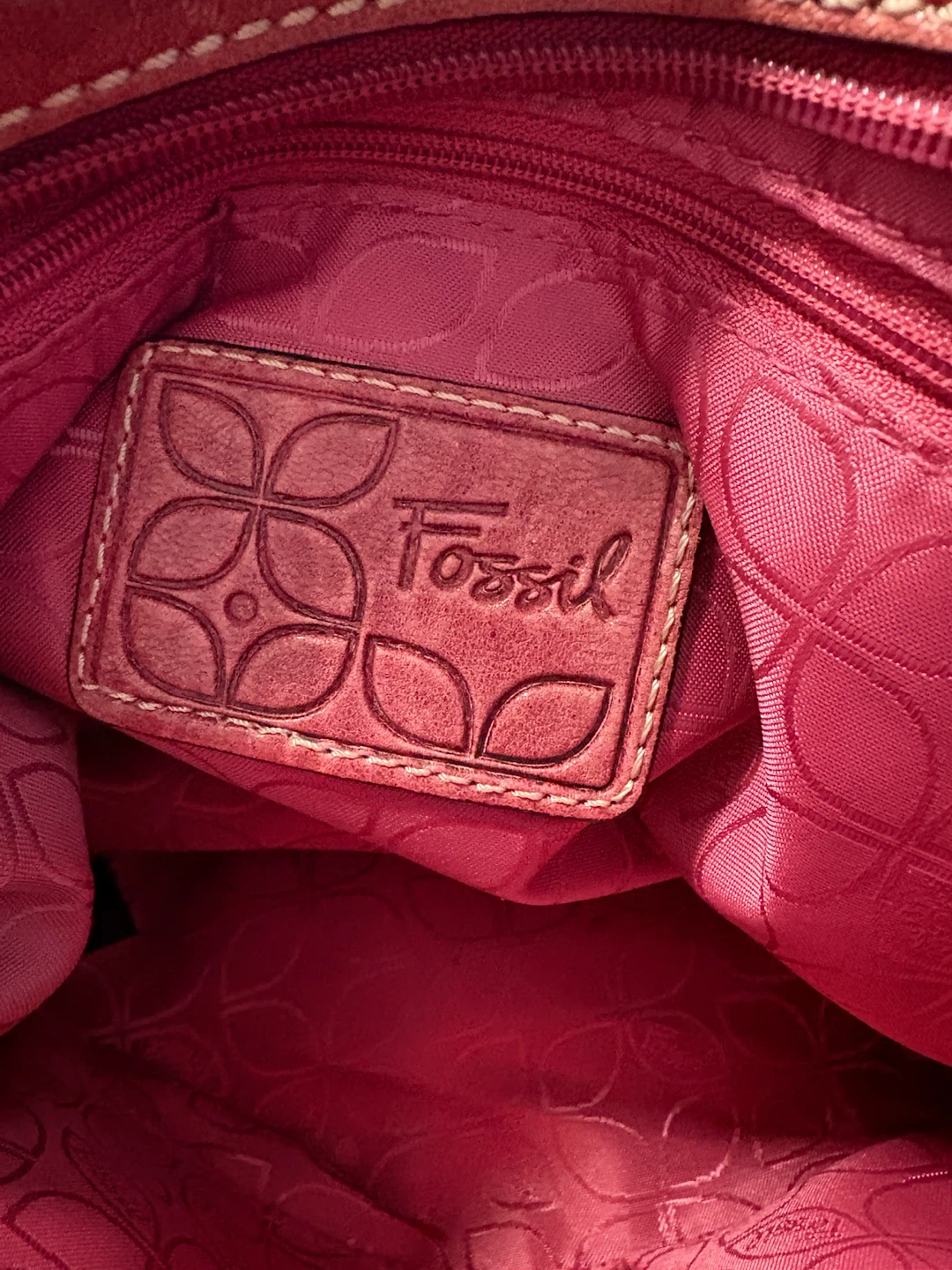 Fossil “Long Live Vintage” Floral Embossed Leather Crossbody Bag - photo 4