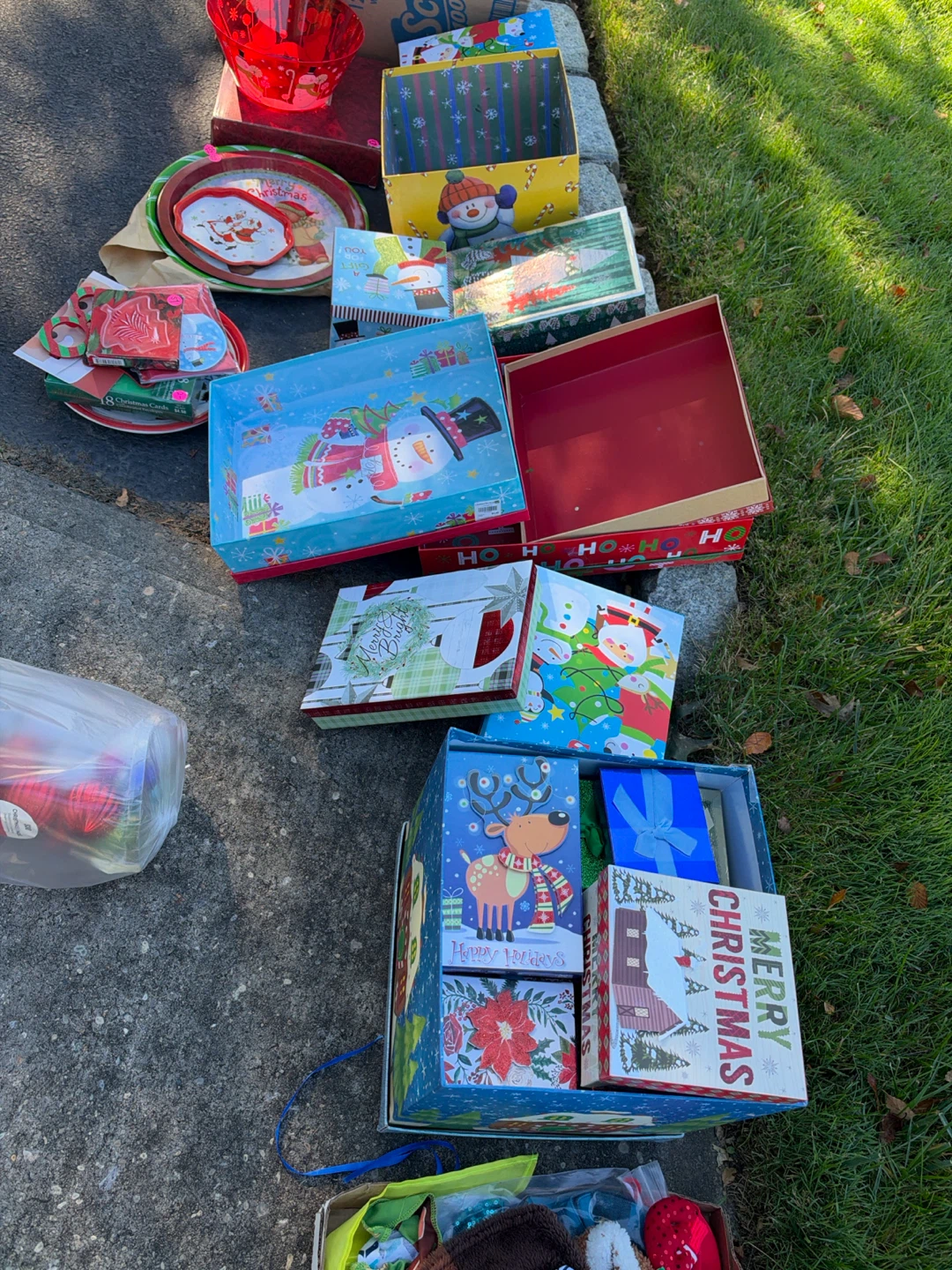 Assorted Christmas Gift Boxes and Holiday Decor - photo 3