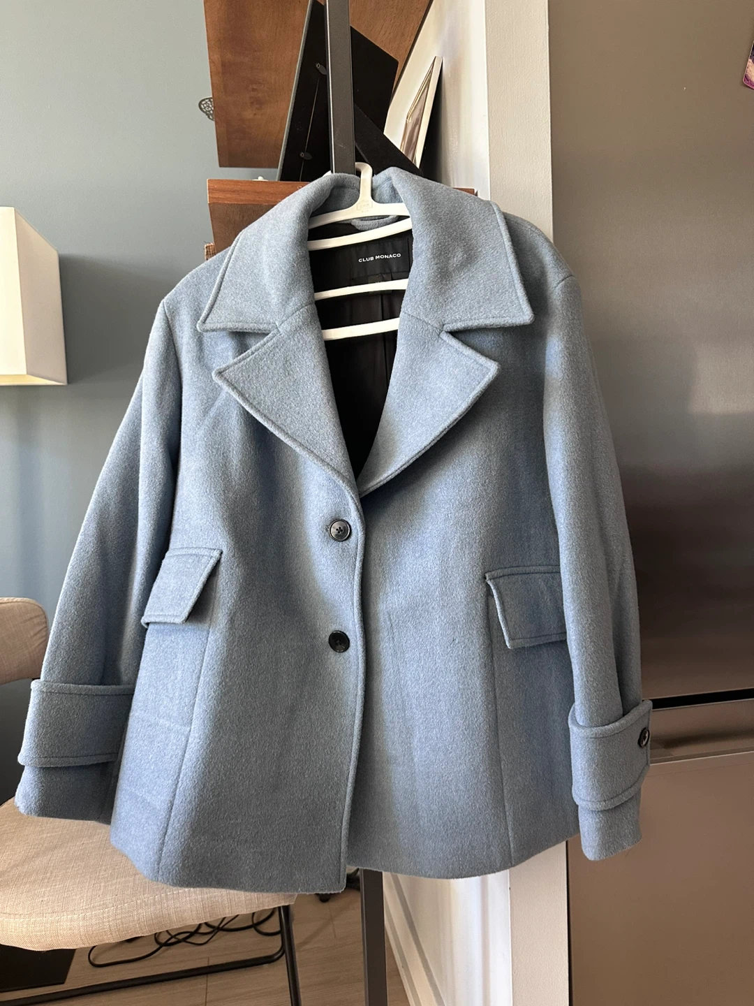 Club Monaco light blue wool coat