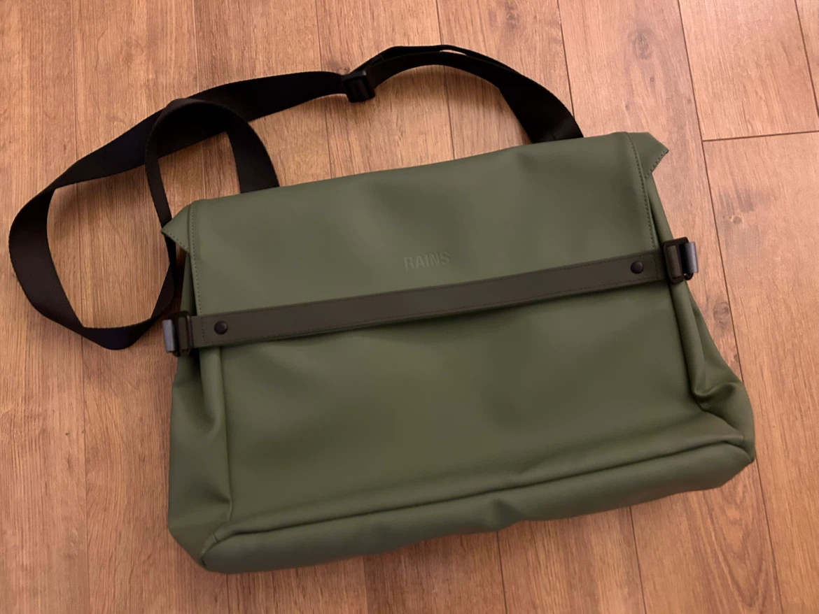 Rains Olive Waterproof Messenger Bag