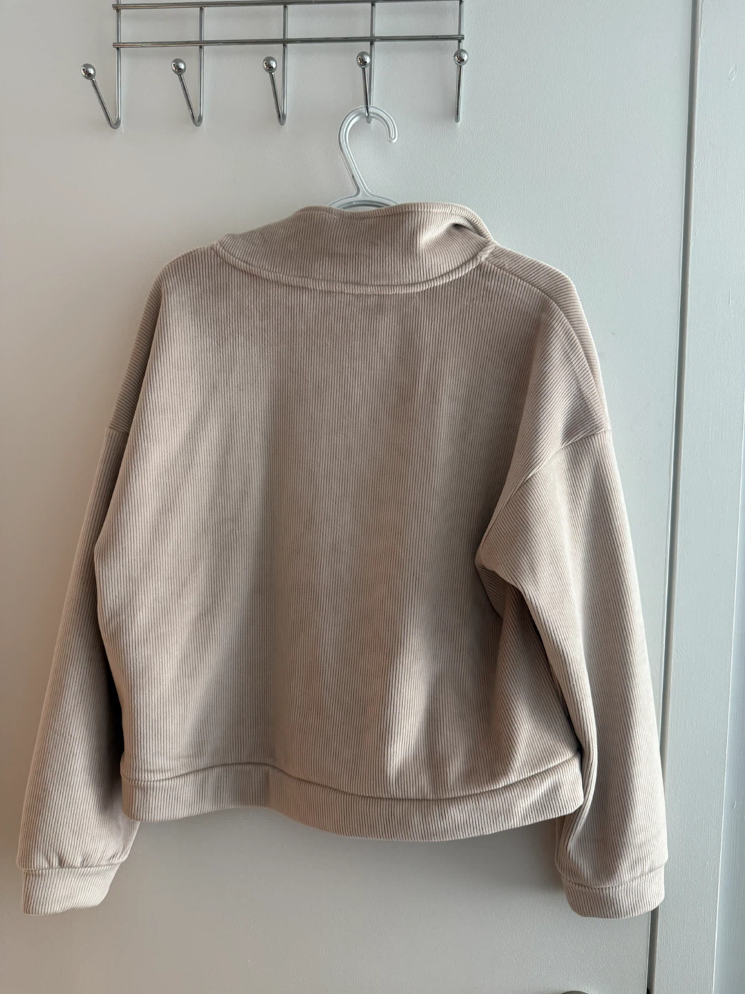 la Vie en Rose corduroy zip-up sweater beige size S/P - photo 3