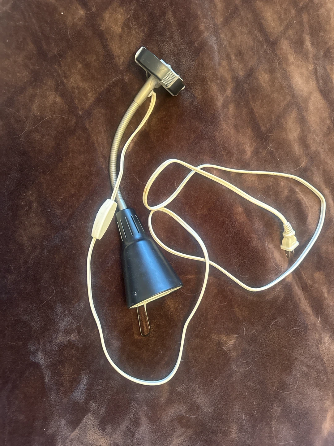 Black Clip-On Flexible Desk Lamp