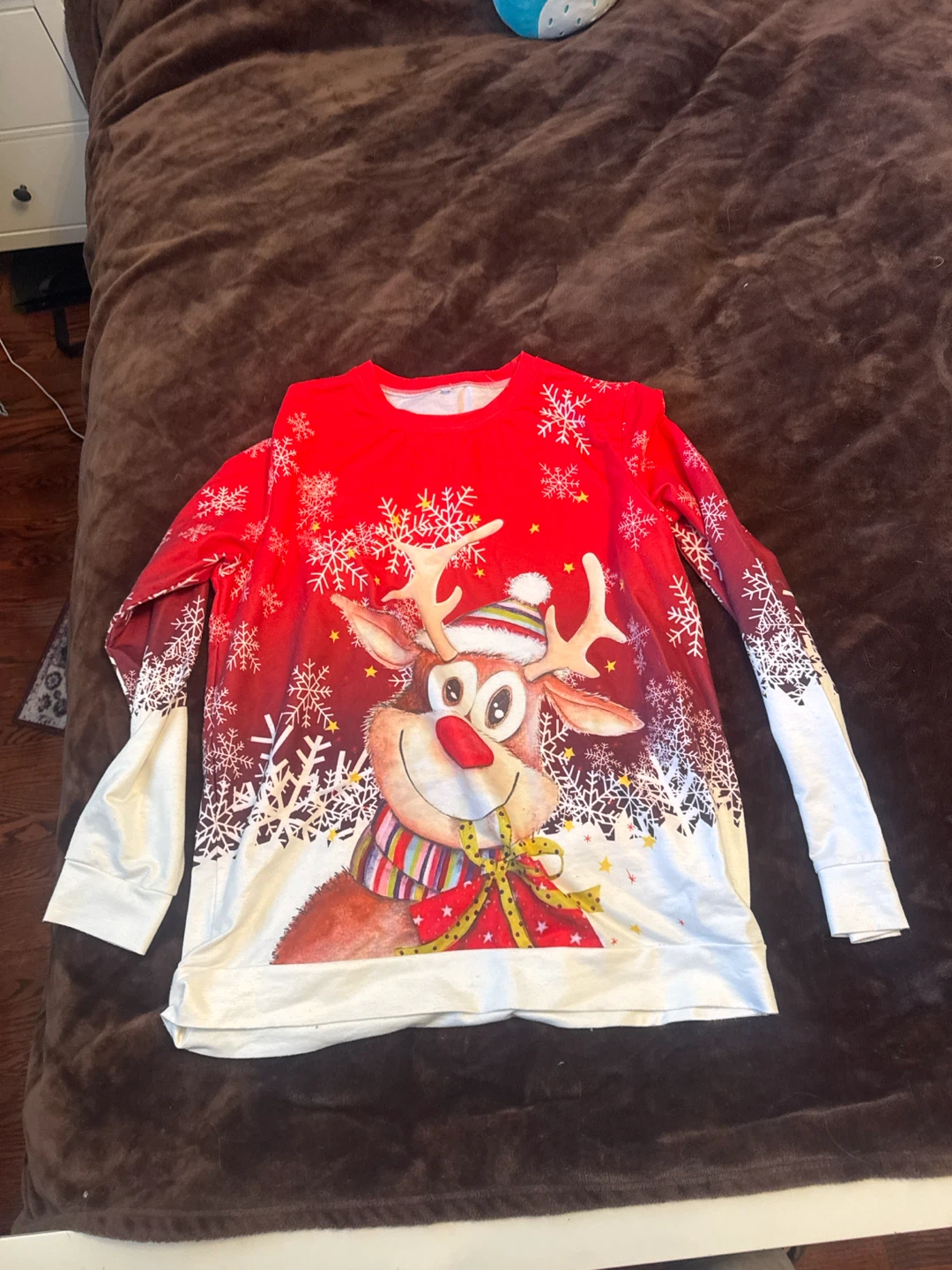 Christmas Reindeer Long Sleeve Top