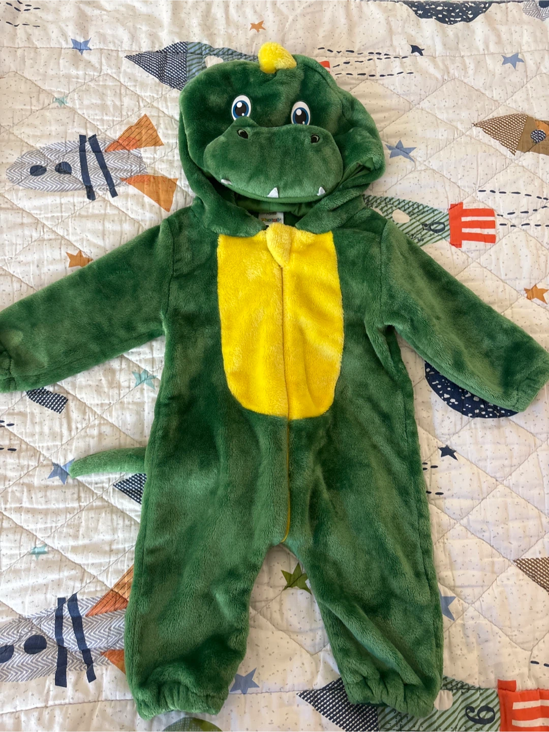 Baby Dinosaur Fleece Onesie Costume - photo 2