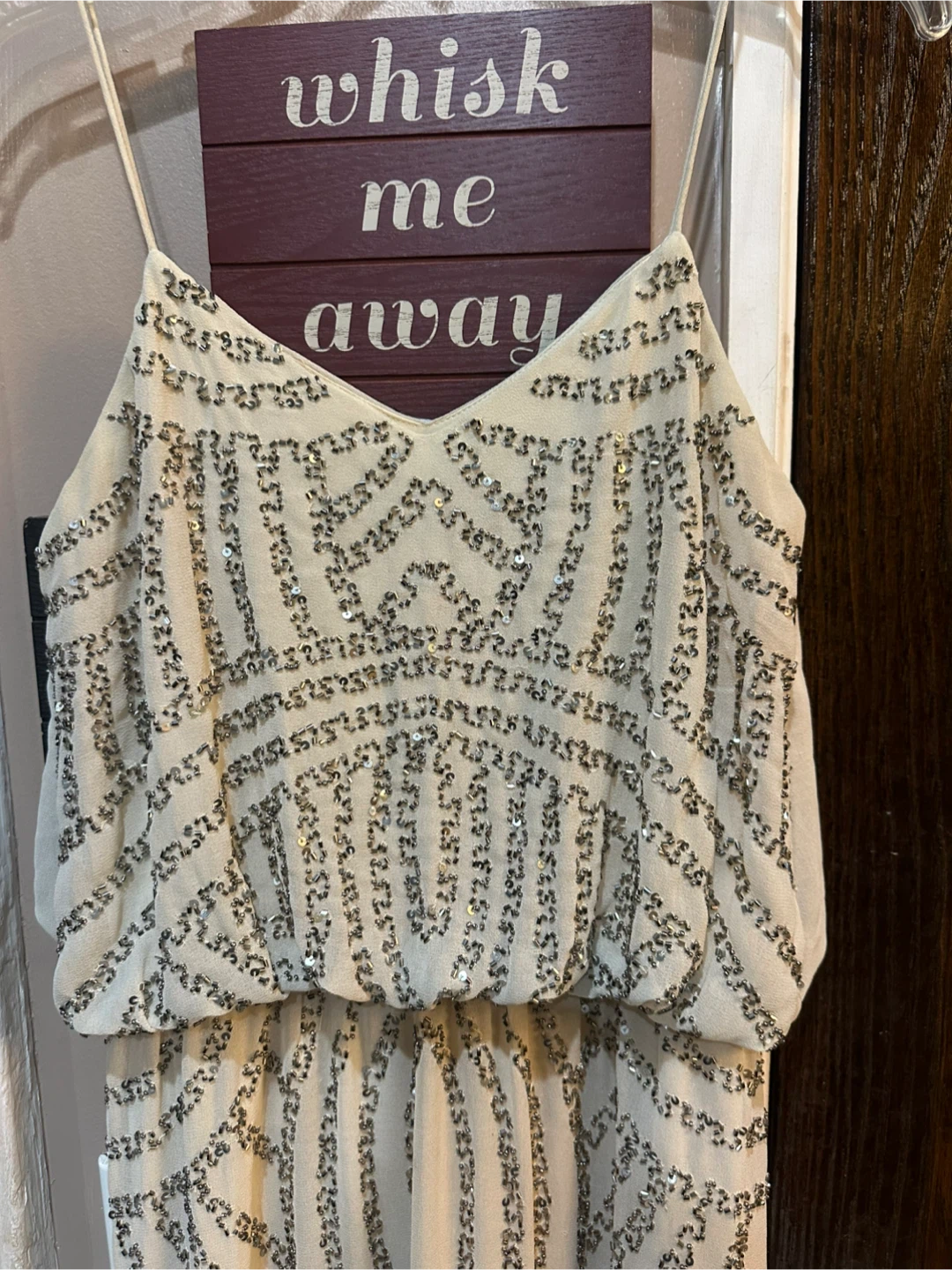 Beaded Cream Maxi Dress - photo 2