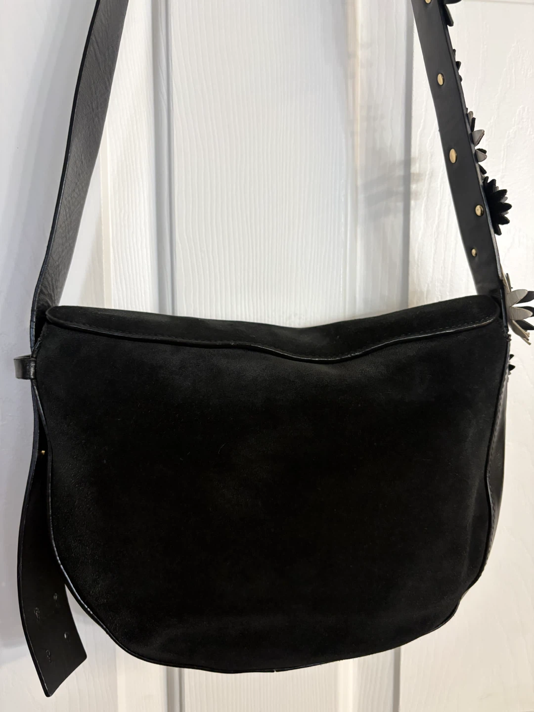 IMNYC Isaac Mizrahi Black Suede Crossbody Bag - photo 2