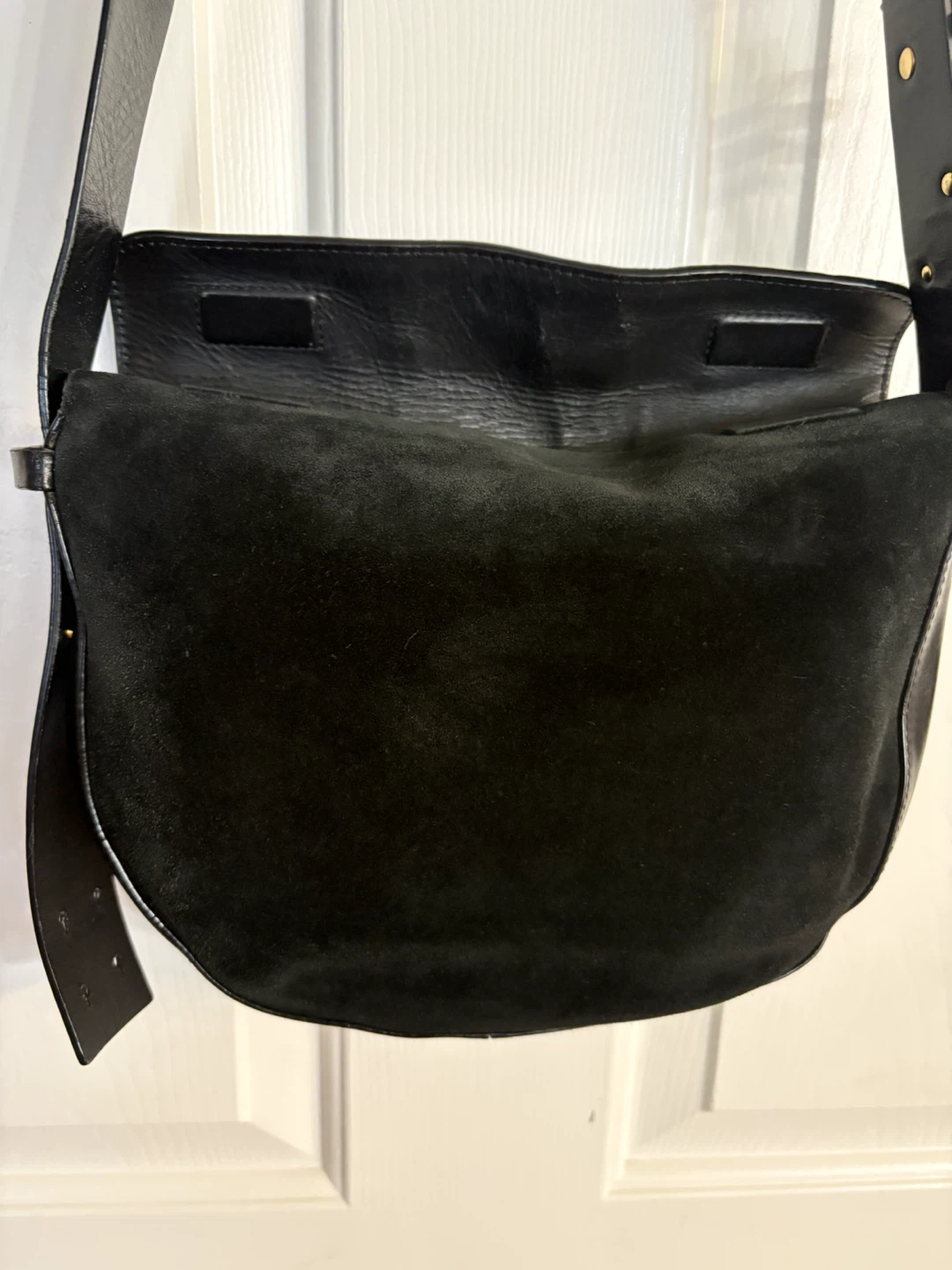 IMNYC Isaac Mizrahi Black Suede Crossbody Bag - photo 5
