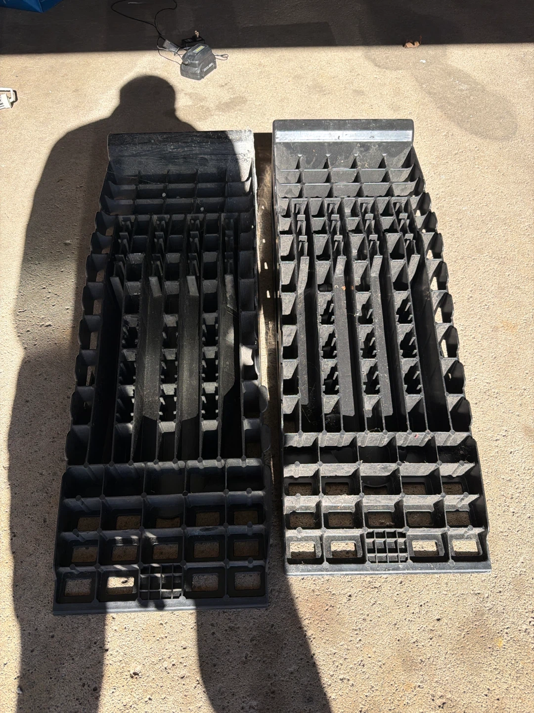 Set of Two Black Plastic Vehicle Ramps