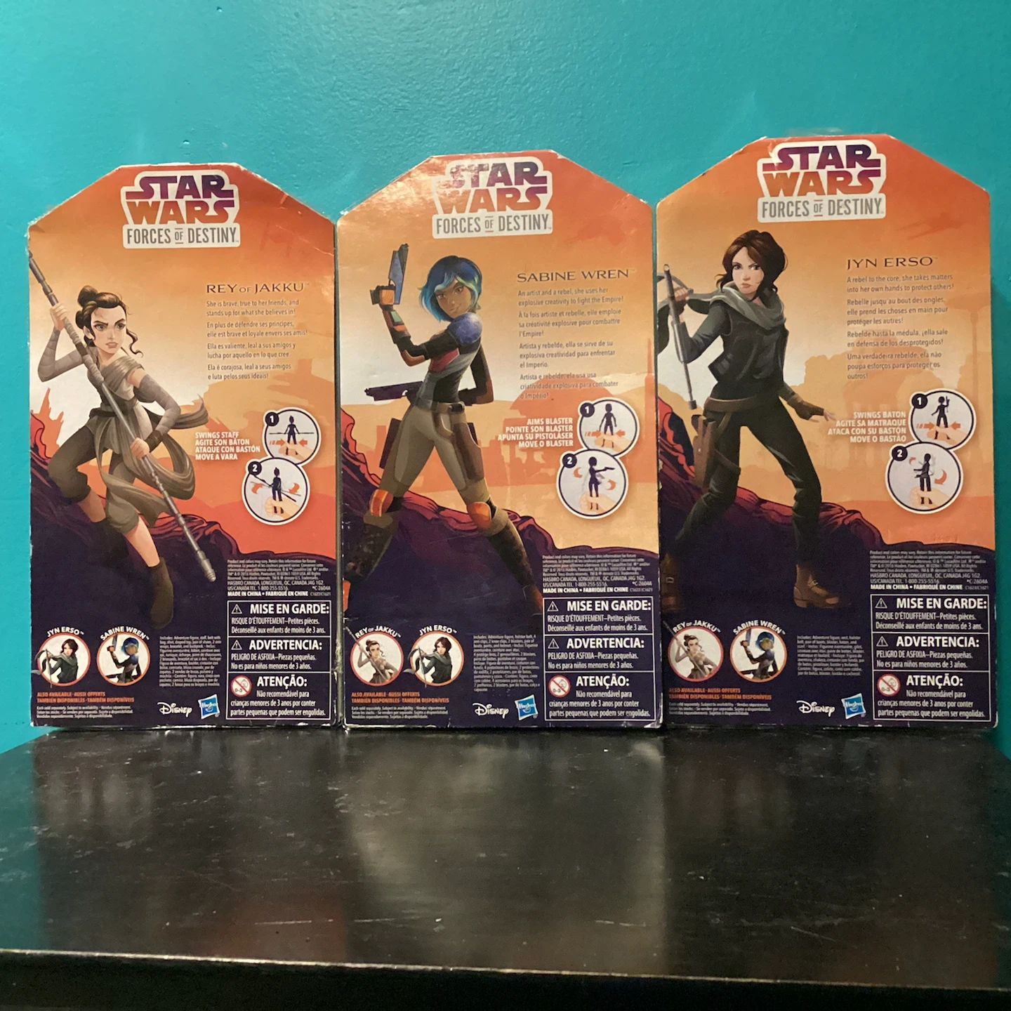 3 Star Wars Forces of Destiny Action Figures