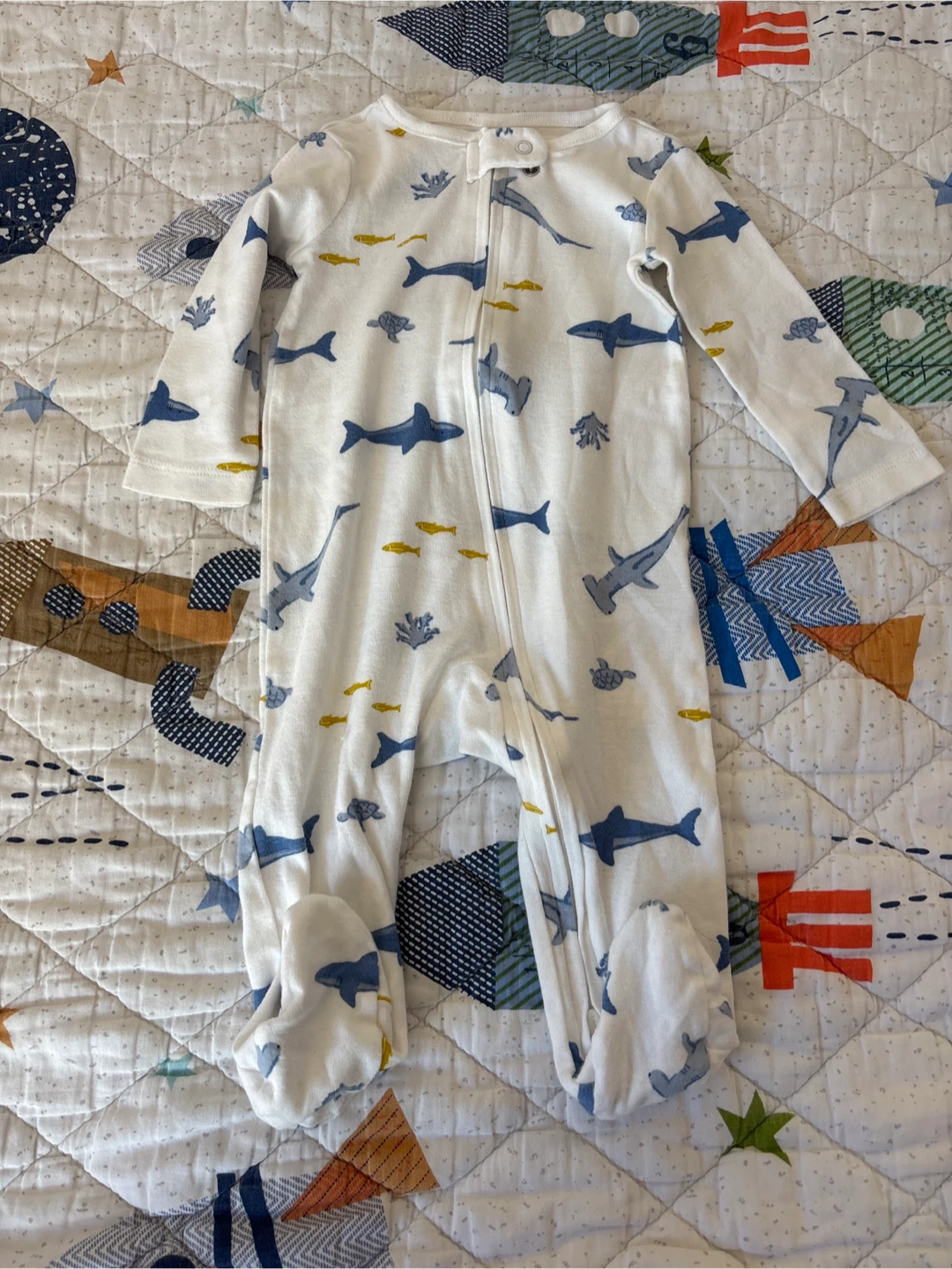 Cloud Island Baby Shark Zip-Up Sleeper