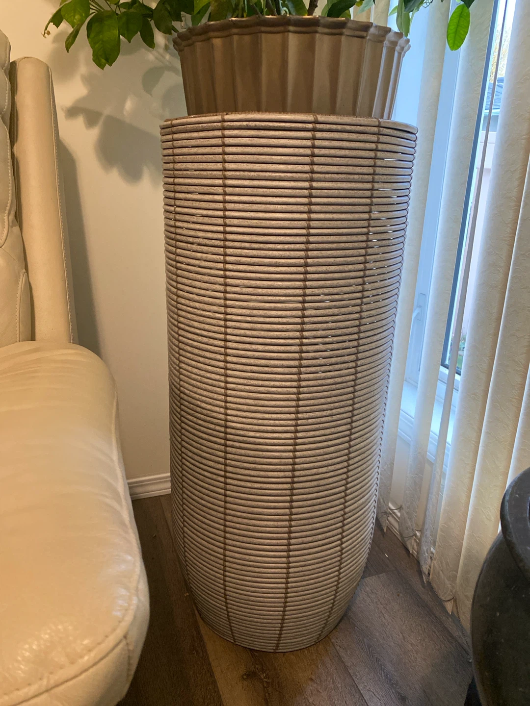 Woven Rattan Plant Stand