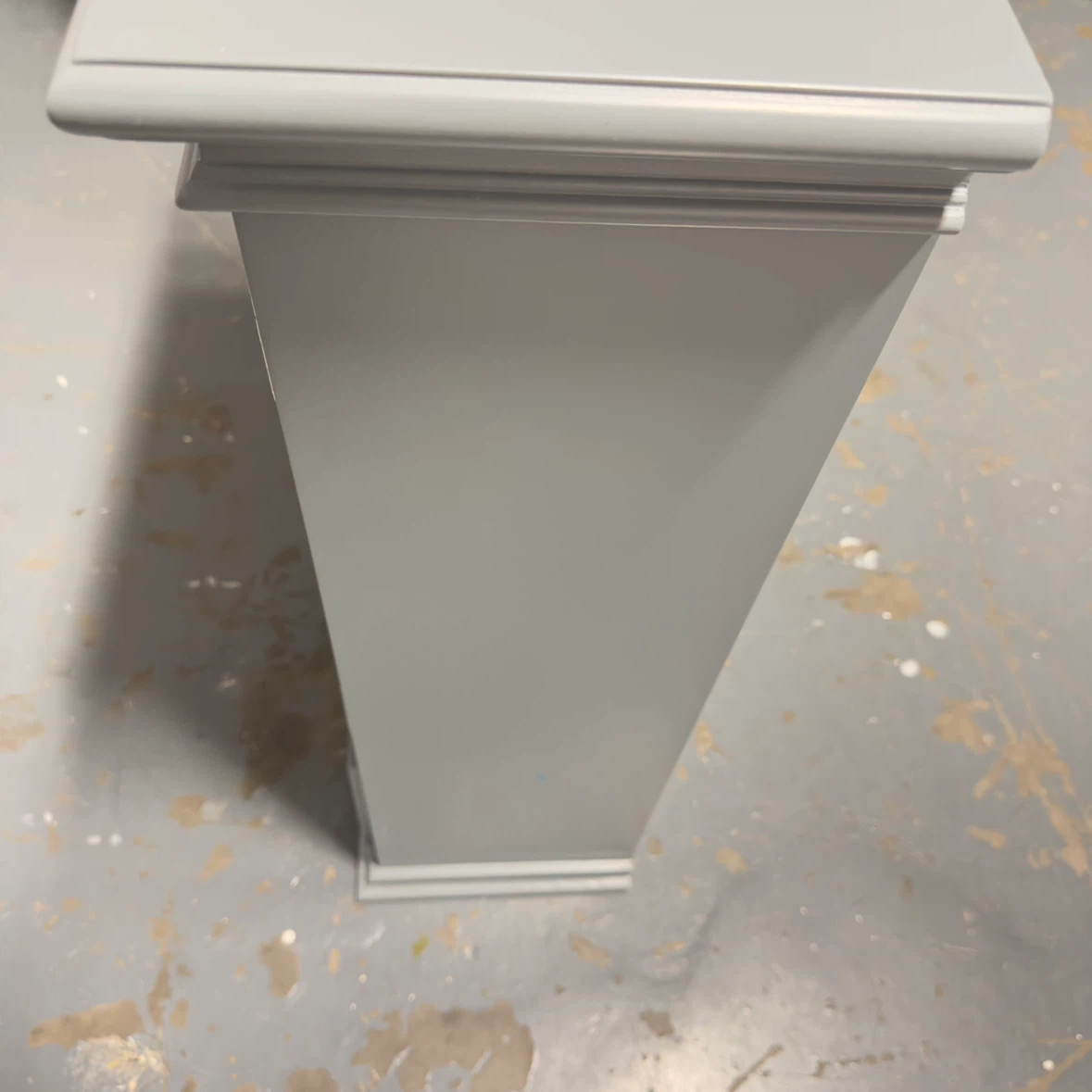 Gray Decorative Wall Cabinet with Drawer - photo 4