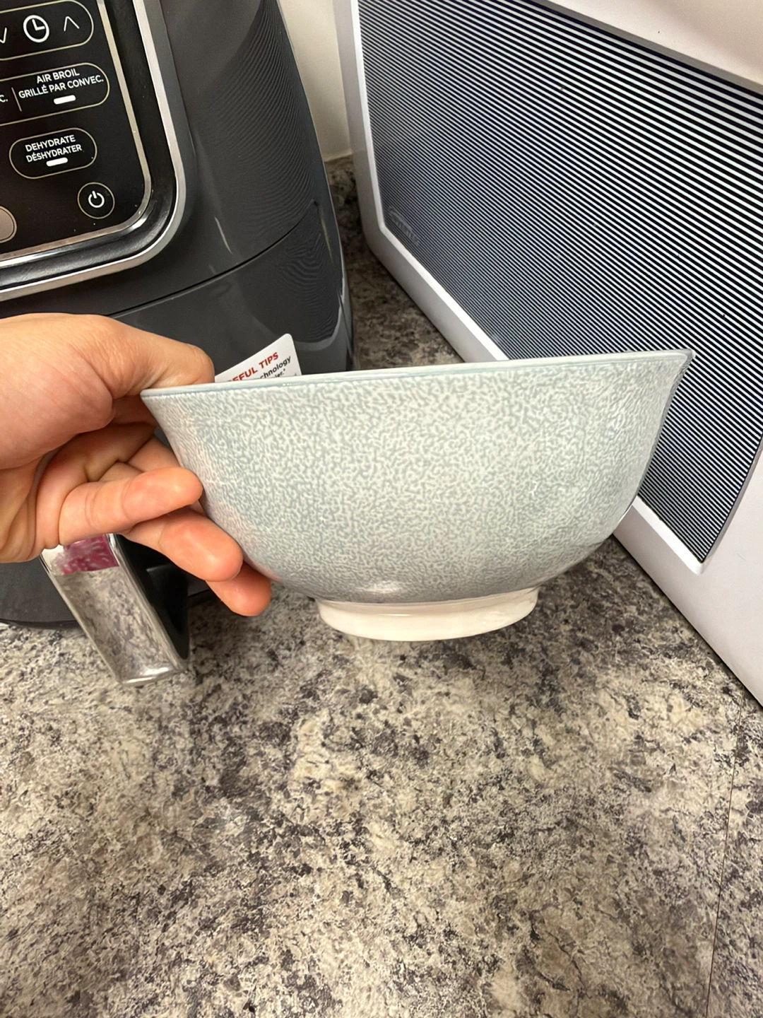 Textured blue ceramic bowl - photo 2