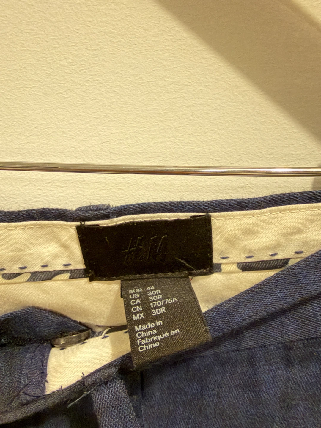 H&M Navy Colour Linen Trouser - photo 4