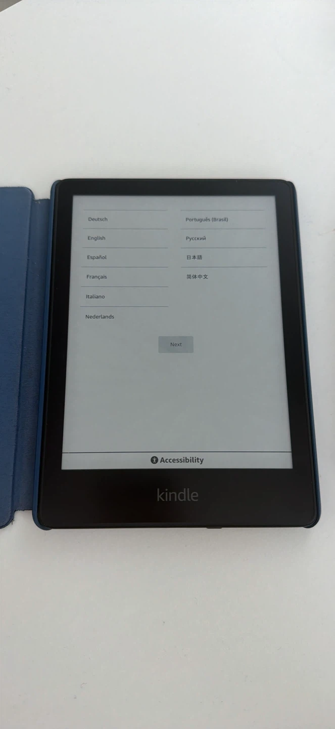Amazon Kindle E-Reader with Blue Fabric Case - photo 2