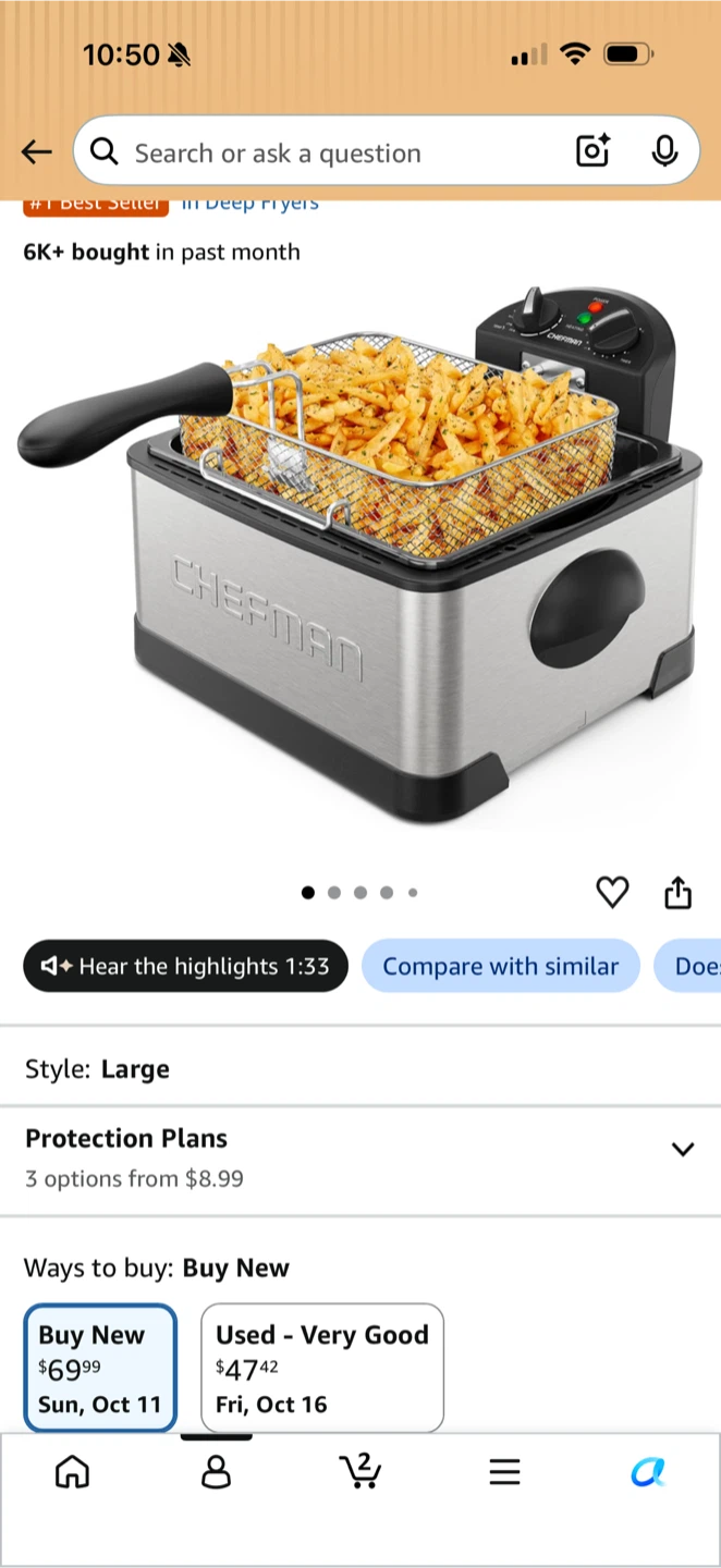 Chefman Electric Deep Fryer