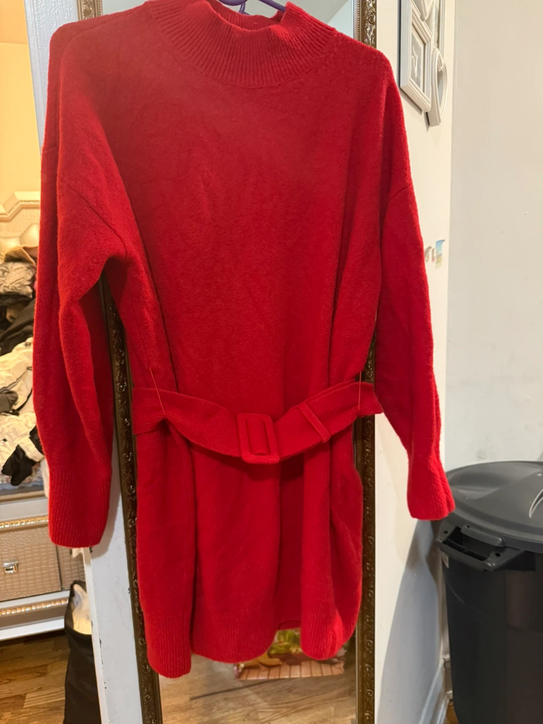 Red Mock Neck Sweater dresses - photo 2
