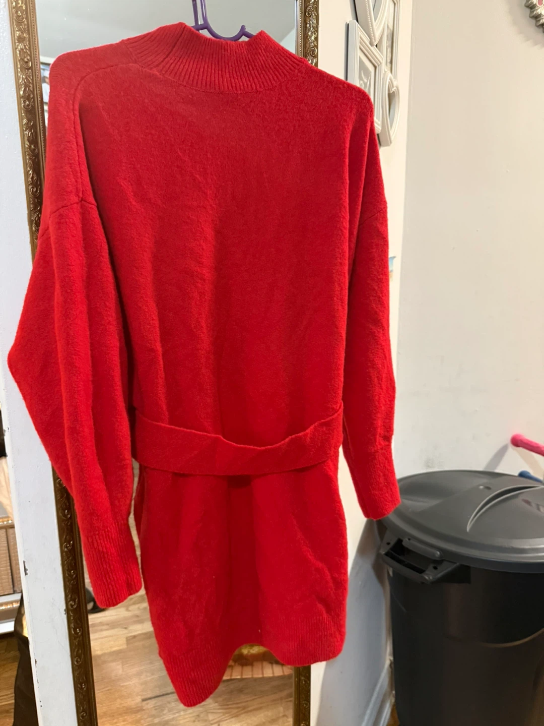 Red Mock Neck Sweater dresses - photo 4