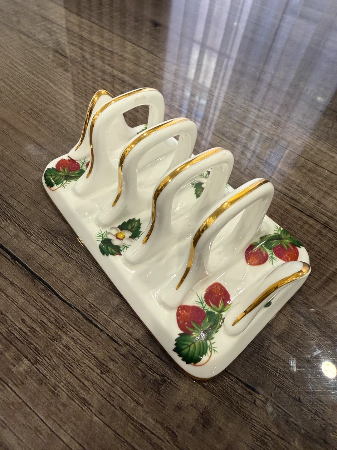 Vintage Hammersley Strawberry Toast Rack - photo 2