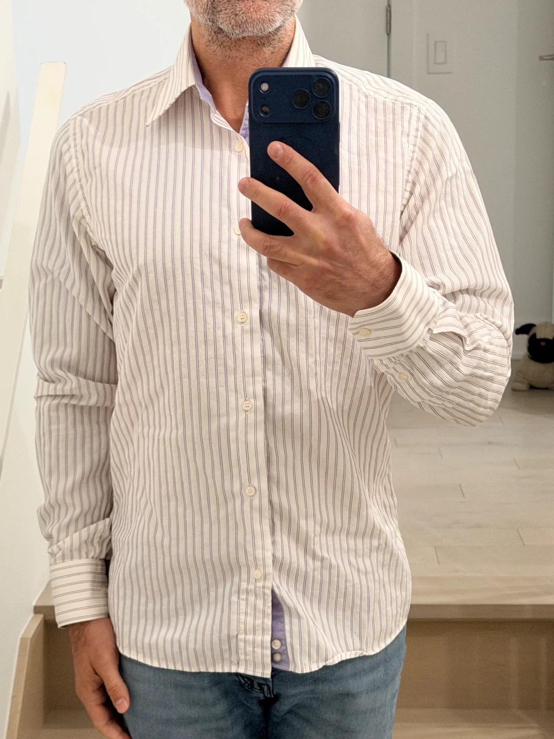 Chemise pour hommes propre ajustée (taille 15)