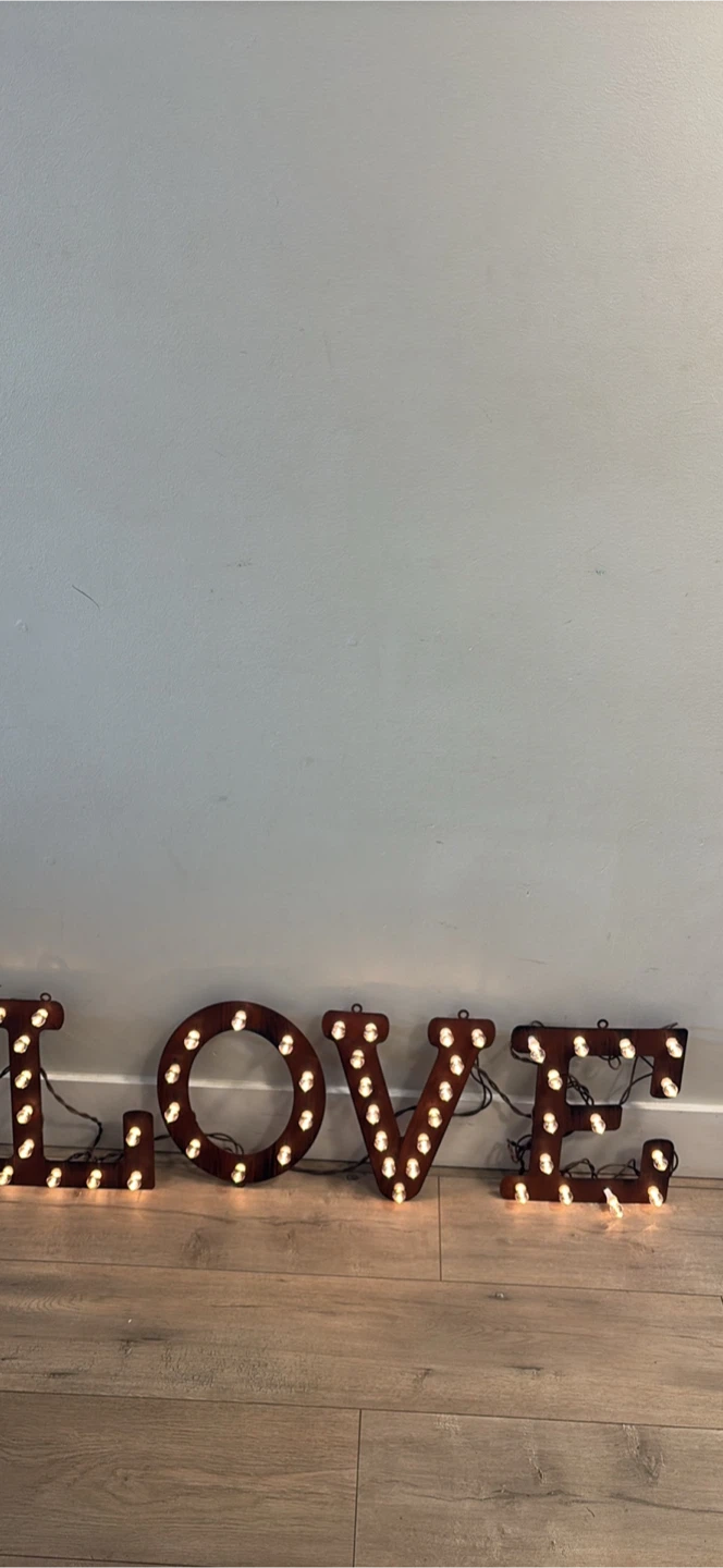Rustic Wood LOVE Marquee Light Sign - photo 4
