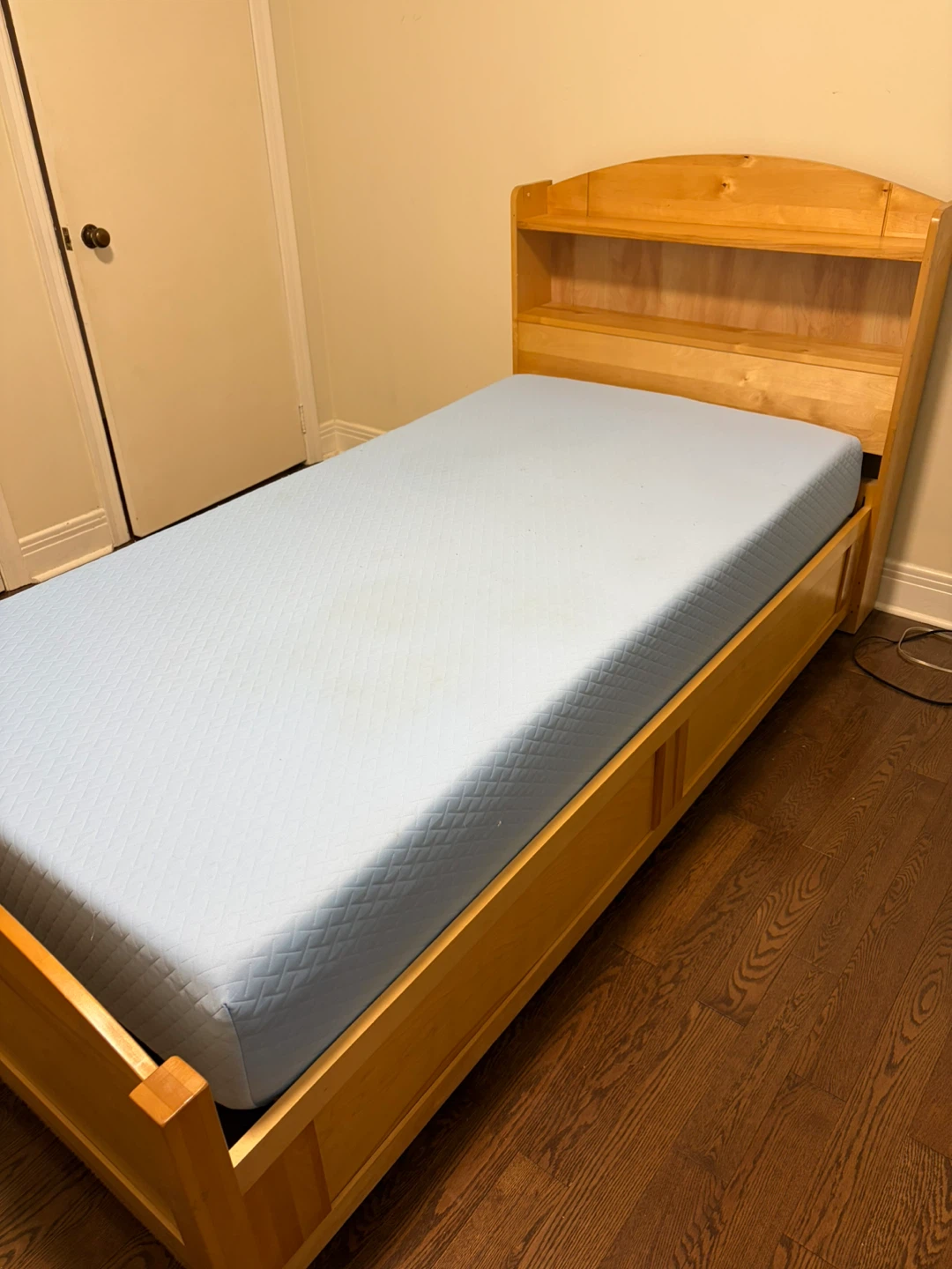 Single bed frame with headboard and matching nightstand - photo 2