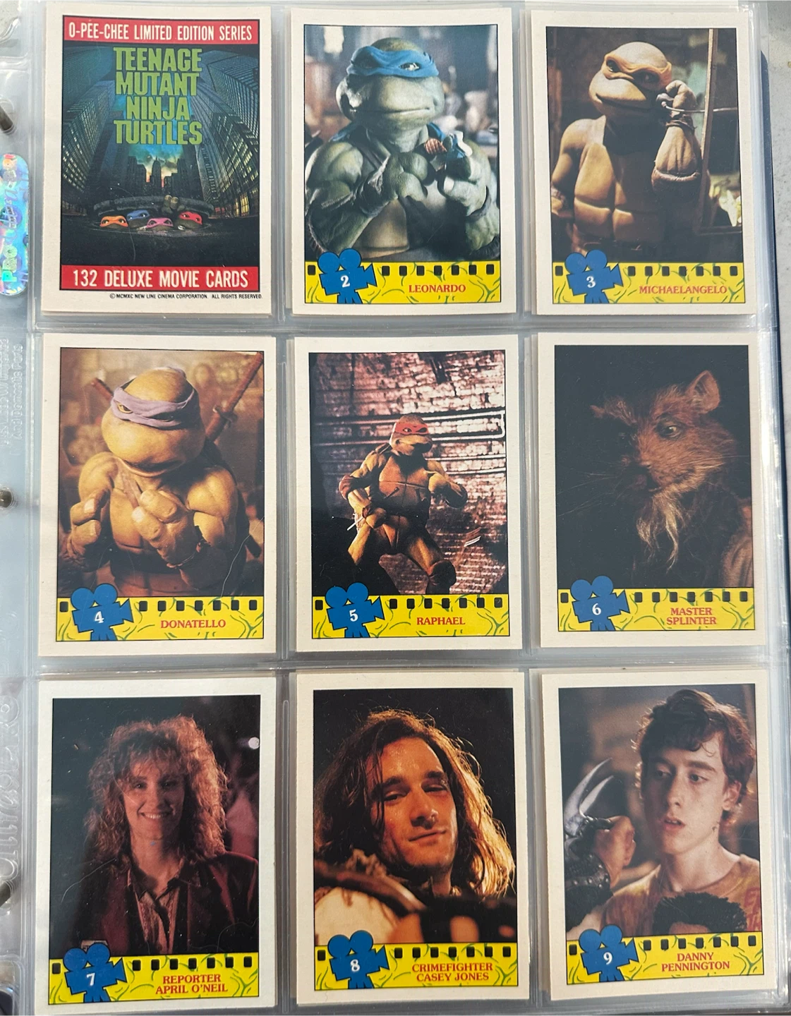 Teenage Mutant Ninja Turtles 1990 Movie Trading Cards