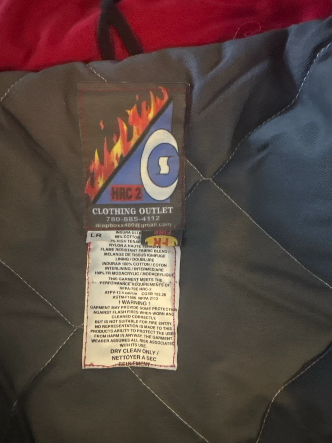 NEW Fire Resistant HRC 2 Jacket - Red, Size L - photo 2