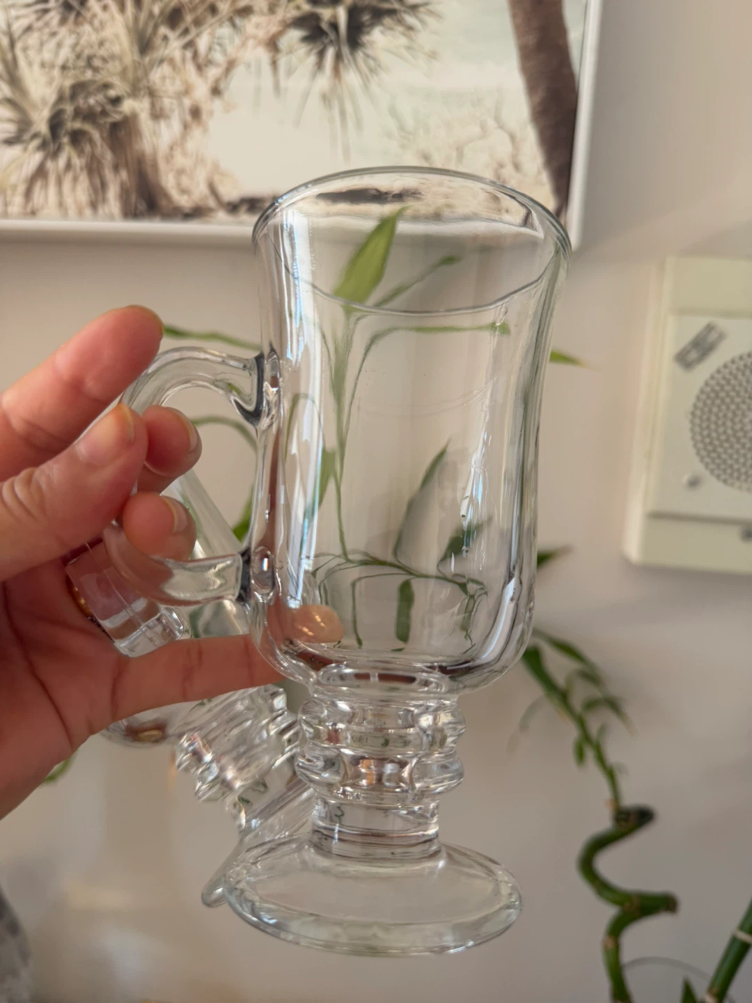 Set of two clear glass Irish coffee mugs - photo 2