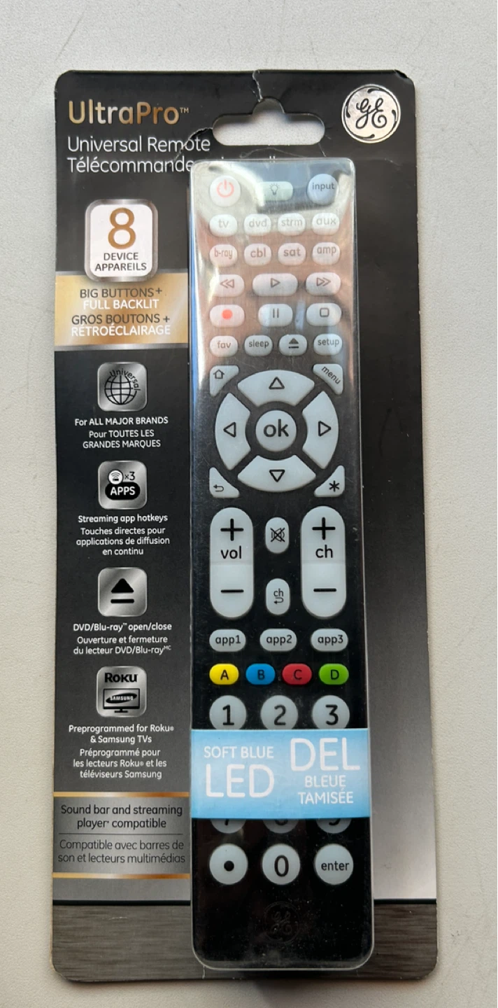 GE UltraPro 8-Device Universal Remote