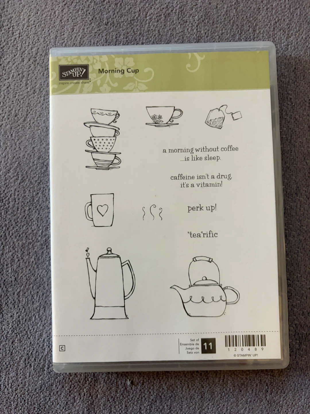 Stampin' Up! Morning Cup Rubber Stamp Set