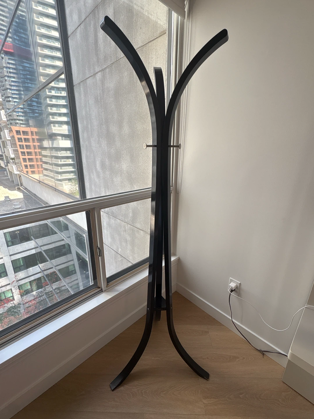 Modern Black Standing Coat Rack