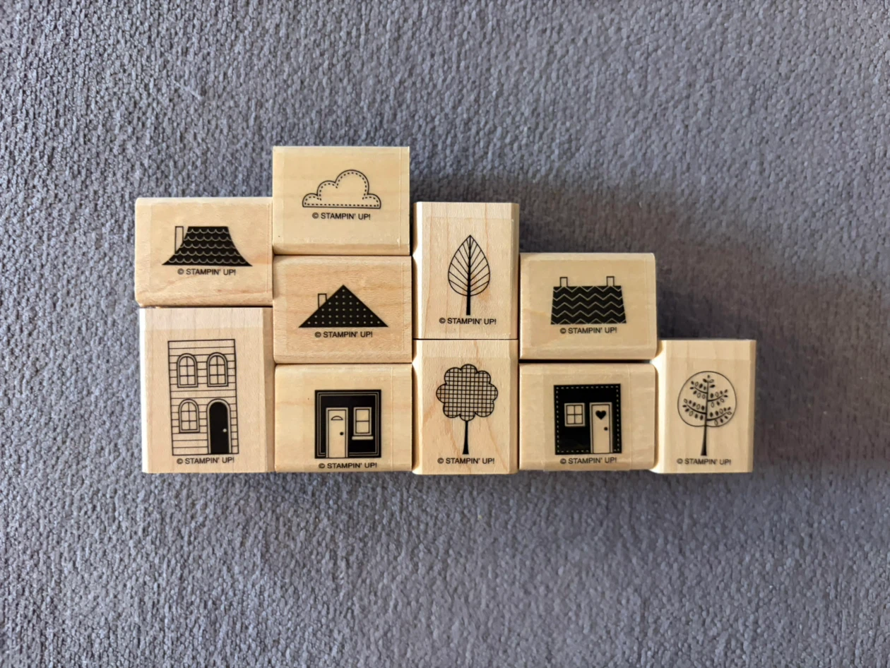 Stampin' Up! Wooden Rubber Stamp Set