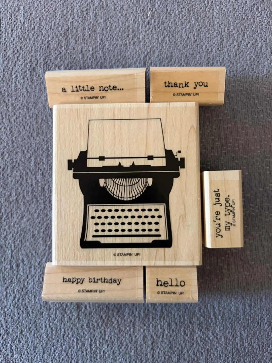 Stampin' Up! Typewriter Rubber Stamp Set