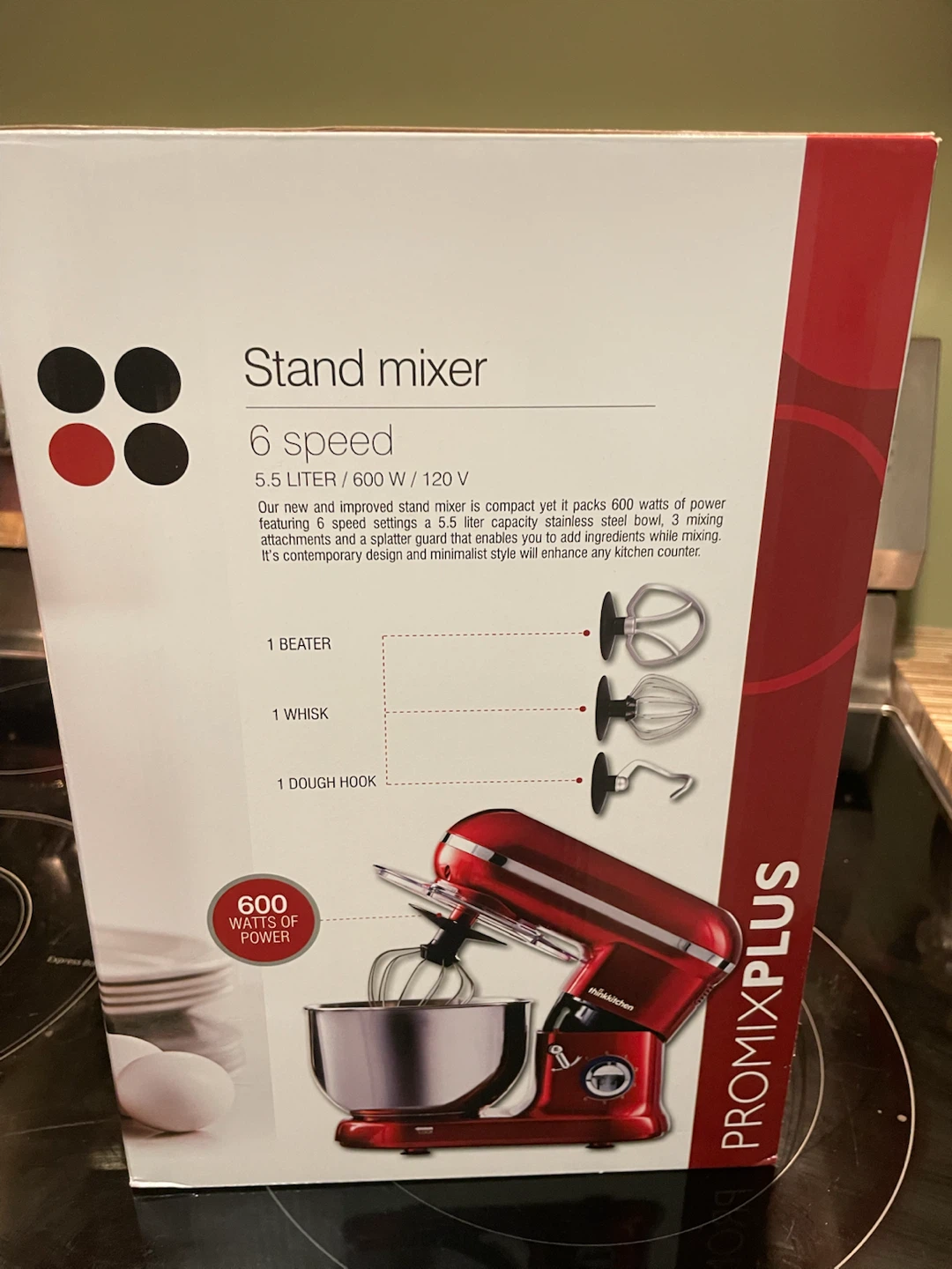 thinkkitchen Promix Plus Stand Mixer - Red - photo 2