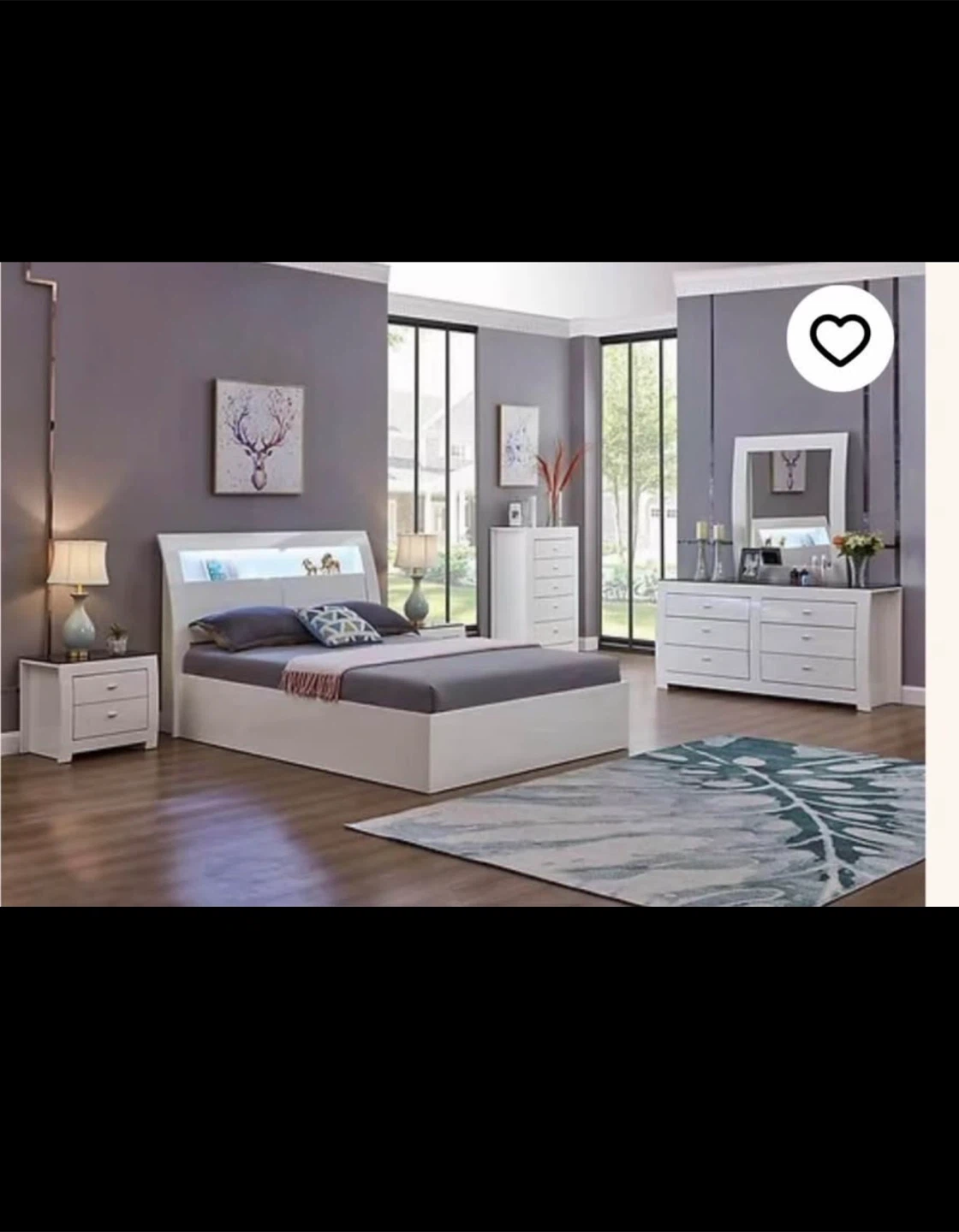 King Size Modern Bed – High Gloss Lacquer (Luxury Style)