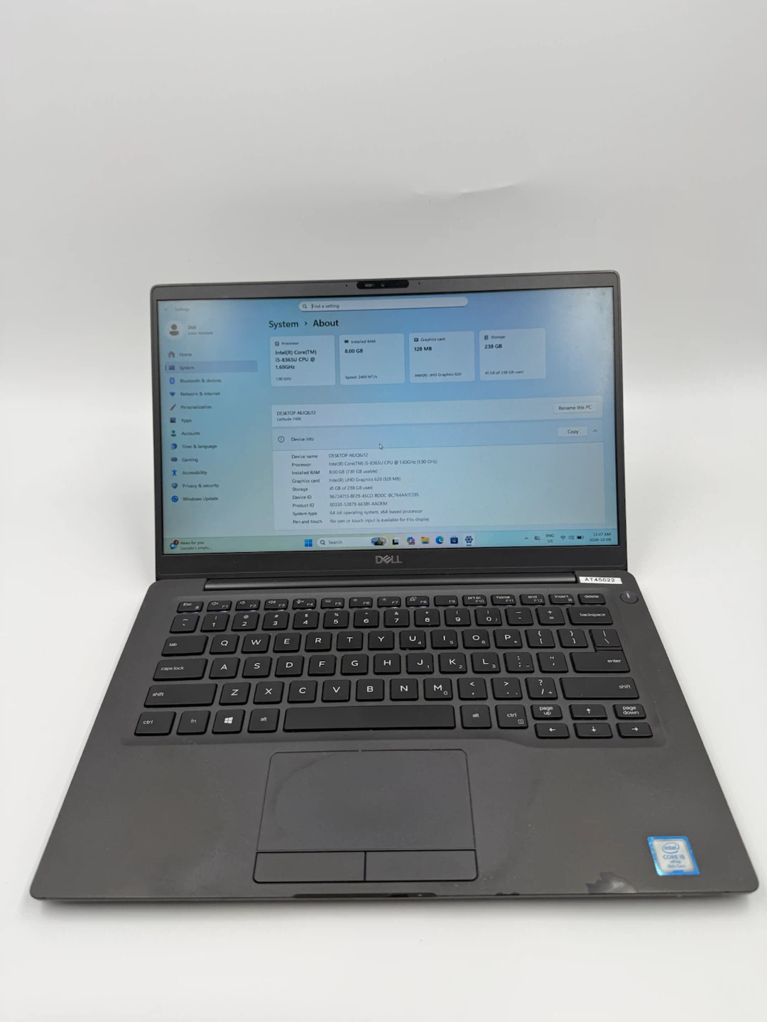Dell Latitude 7400 i5 8th Gen 8 GB 256 SSD