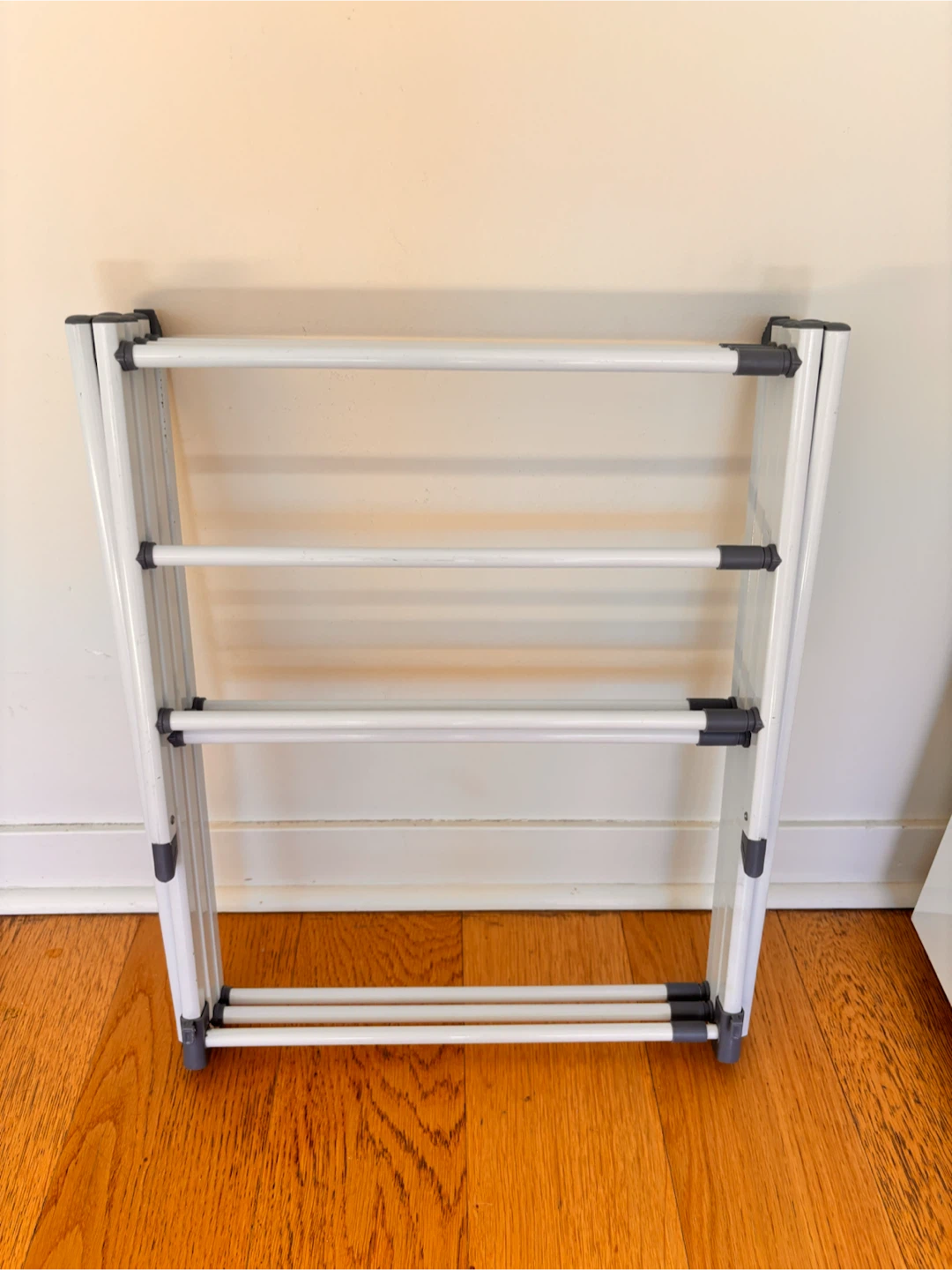 Collapsible White Clothes Drying Rack - photo 2