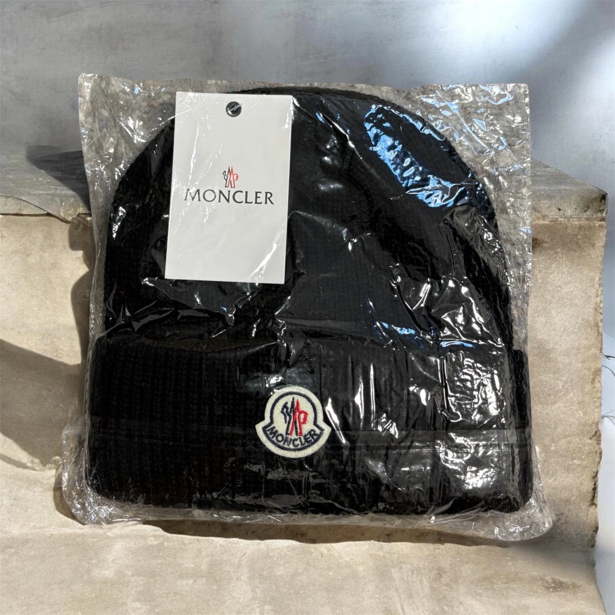 Moncler black wool beanie