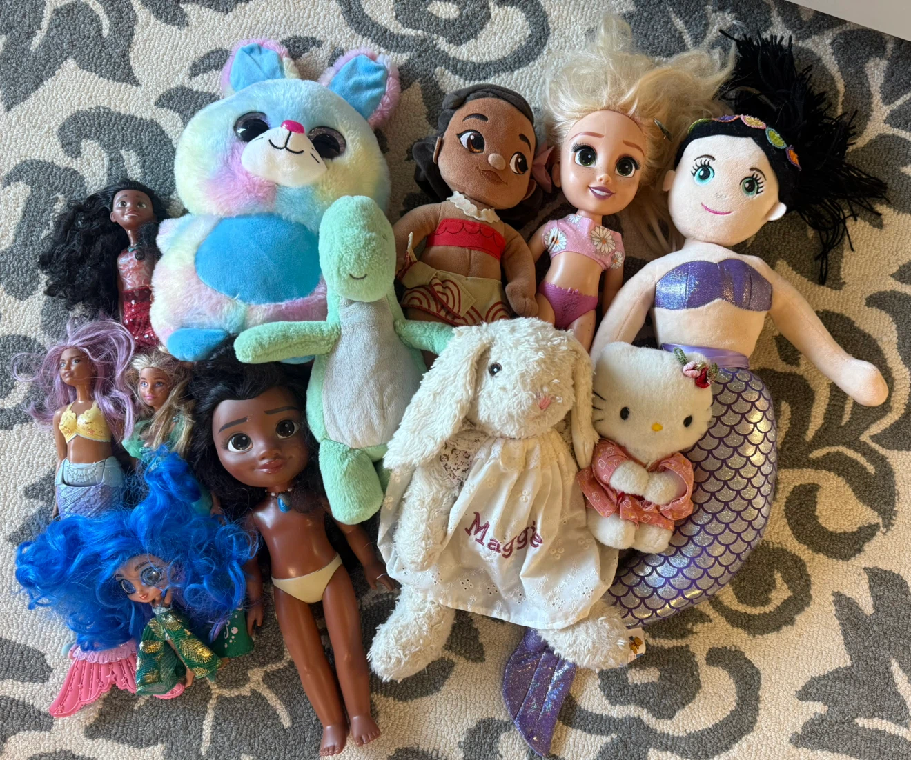 Assorted Plush Toys and Dolls Lot