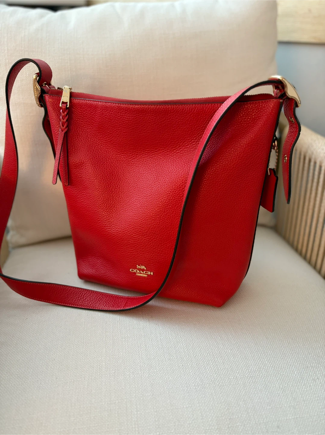 Coach COACH Val Duffle Red Crossbody Bag Style C2818