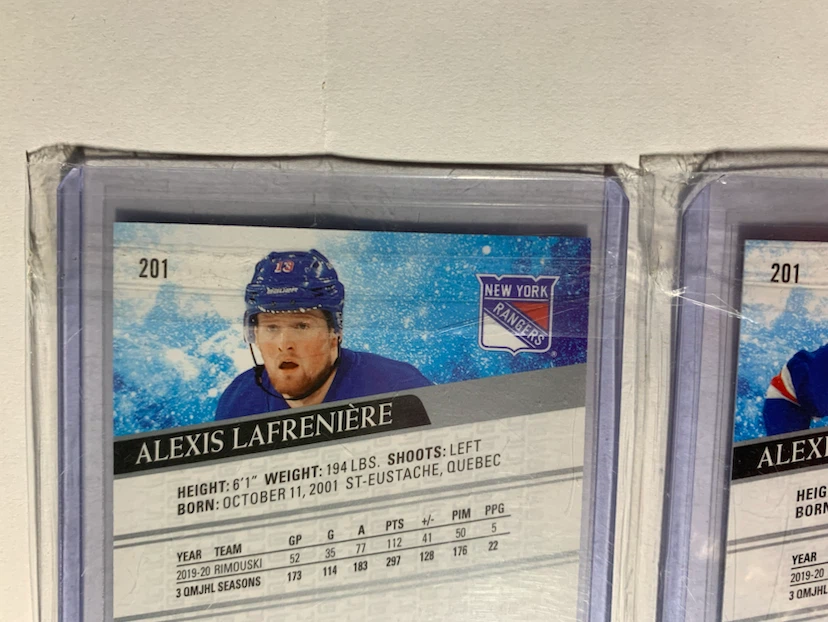 3 Alexis Lafrenière Young Guns Hockey Cards - photo 4