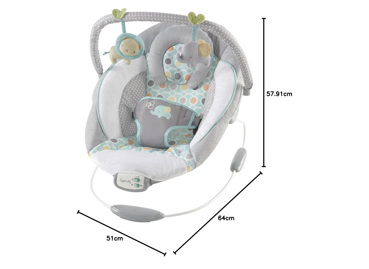 Ingenuity Baby Bouncer with Removable Toy Bar - photo 4