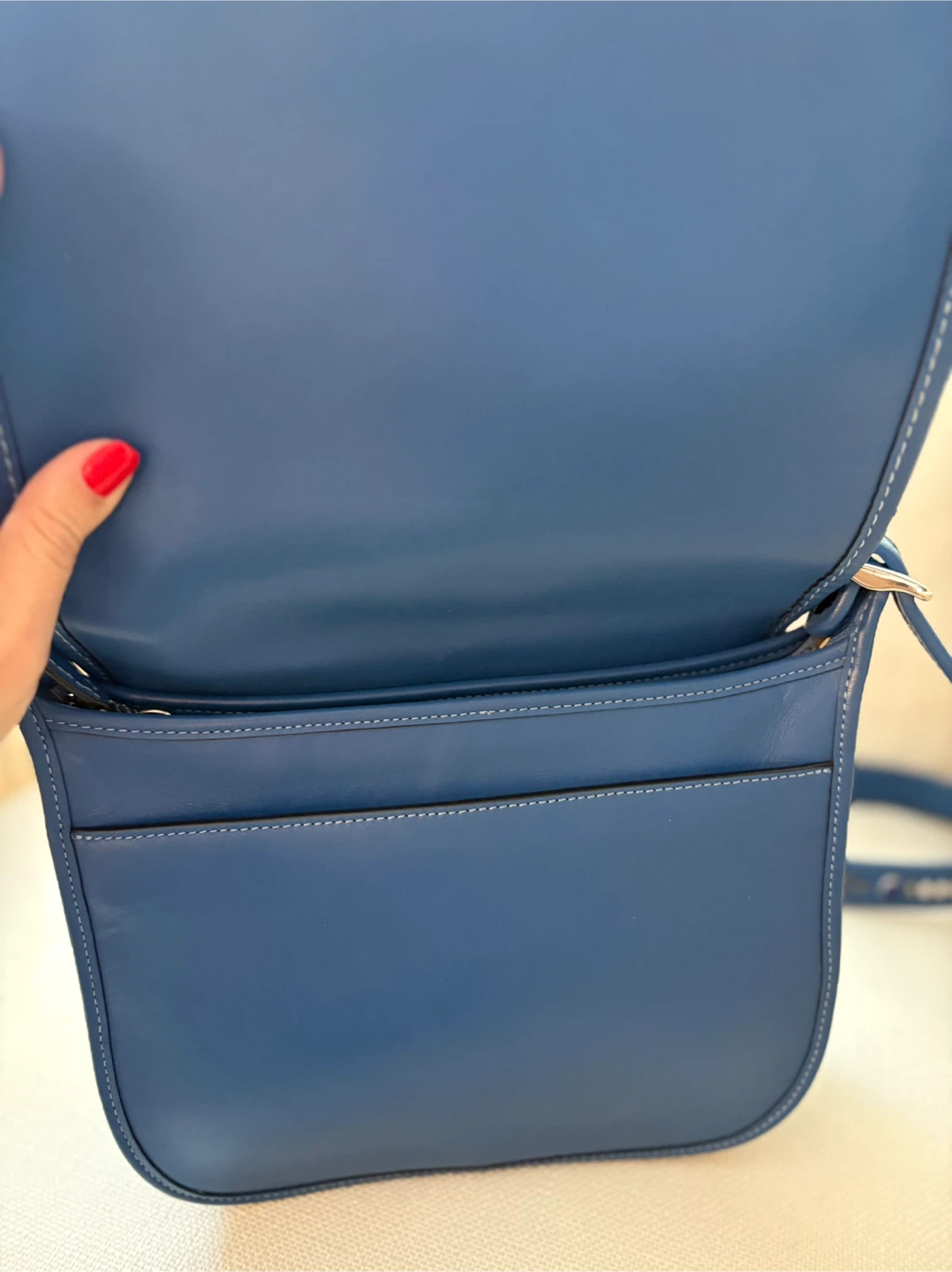 WCOACH Patricia Saddle Bag #F59380 Lapis Blue - photo 4