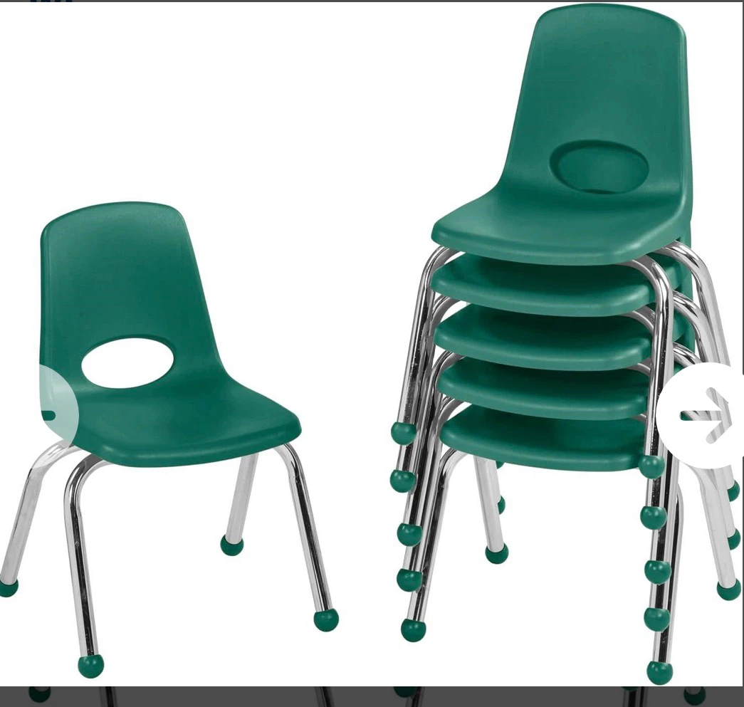 12 Inch Kids Stacking School Chair(6 chairs)