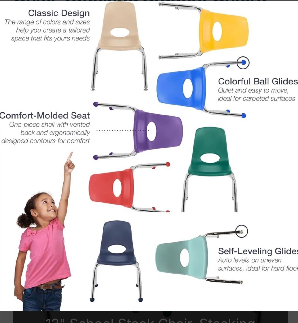 12 Inch Kids Stacking School Chair(6 chairs) - photo 4