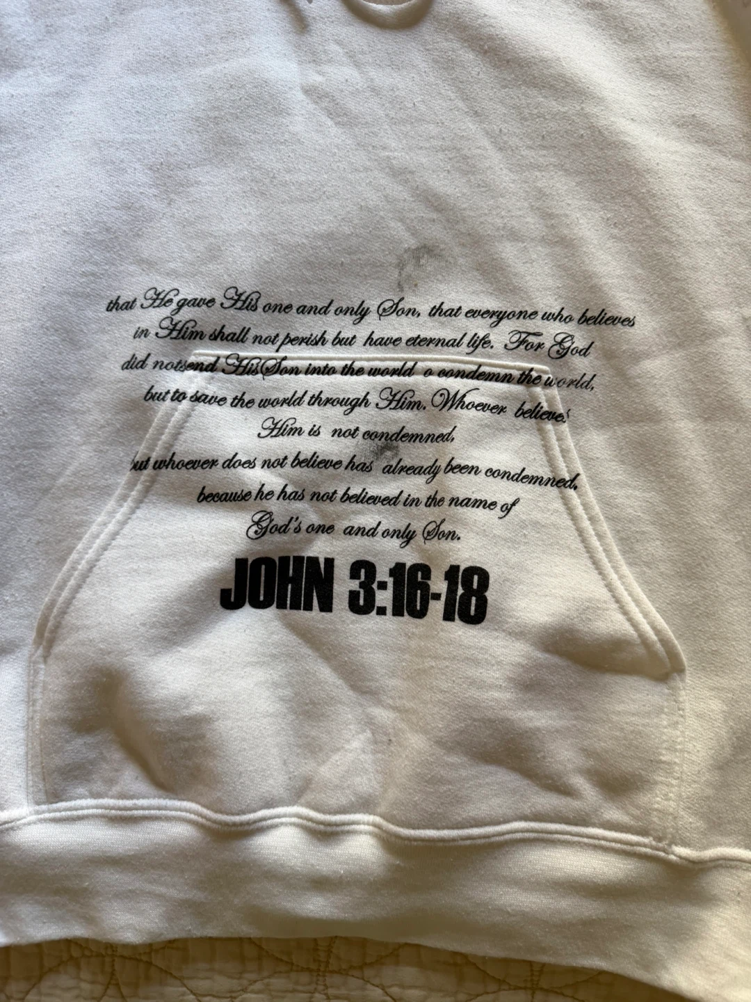 Popular Poison John 3:16-18 Hoodie White Small - photo 3